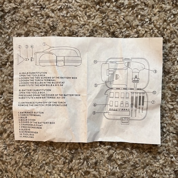 25 Piece Tool Kit with Flashlight. New in box - Picture 6 of 7